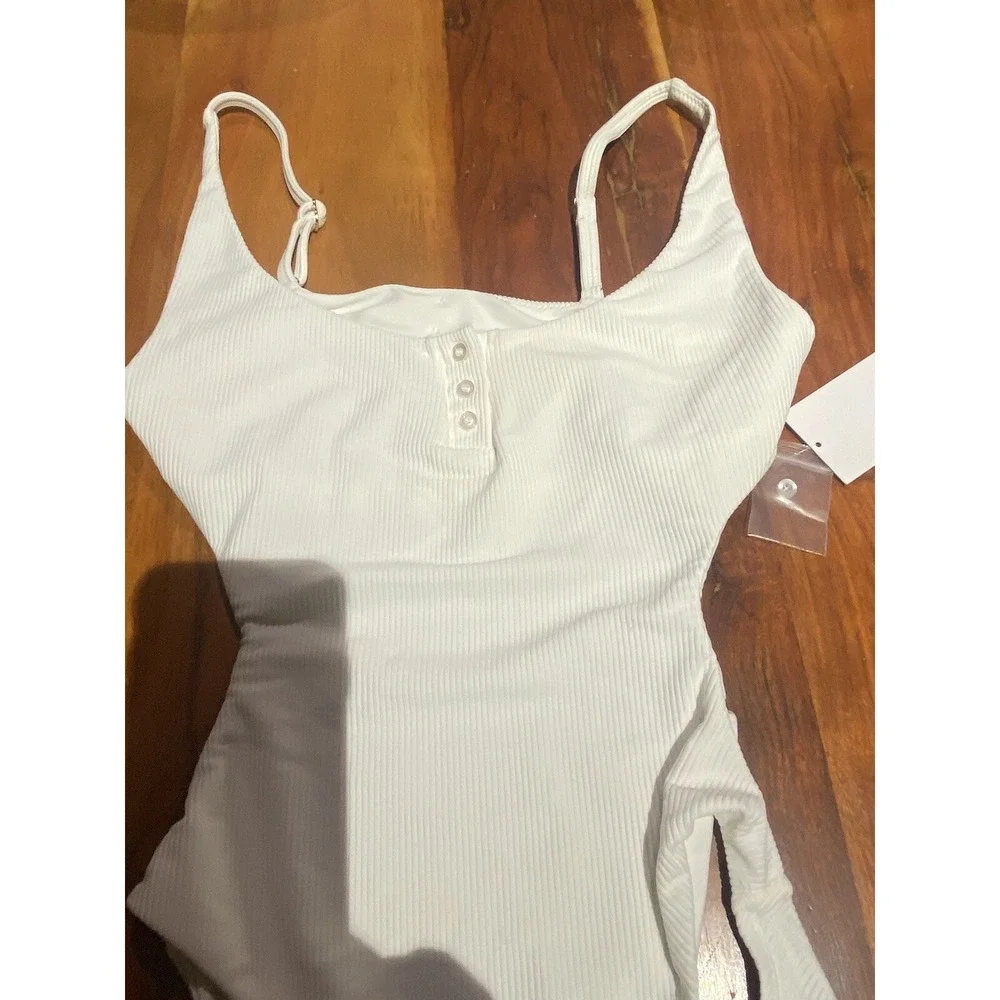 The Camille collection with swimsuits for all one piece white women's size large